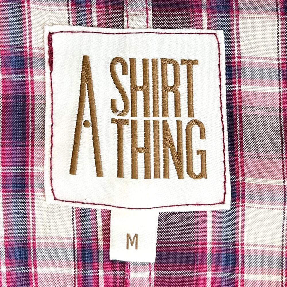 A Shirt Thing Ruffle Collar Berry Plaid Cotton Long Sleeve Penelope Shirt MEDIUM - Picture 7 of 9